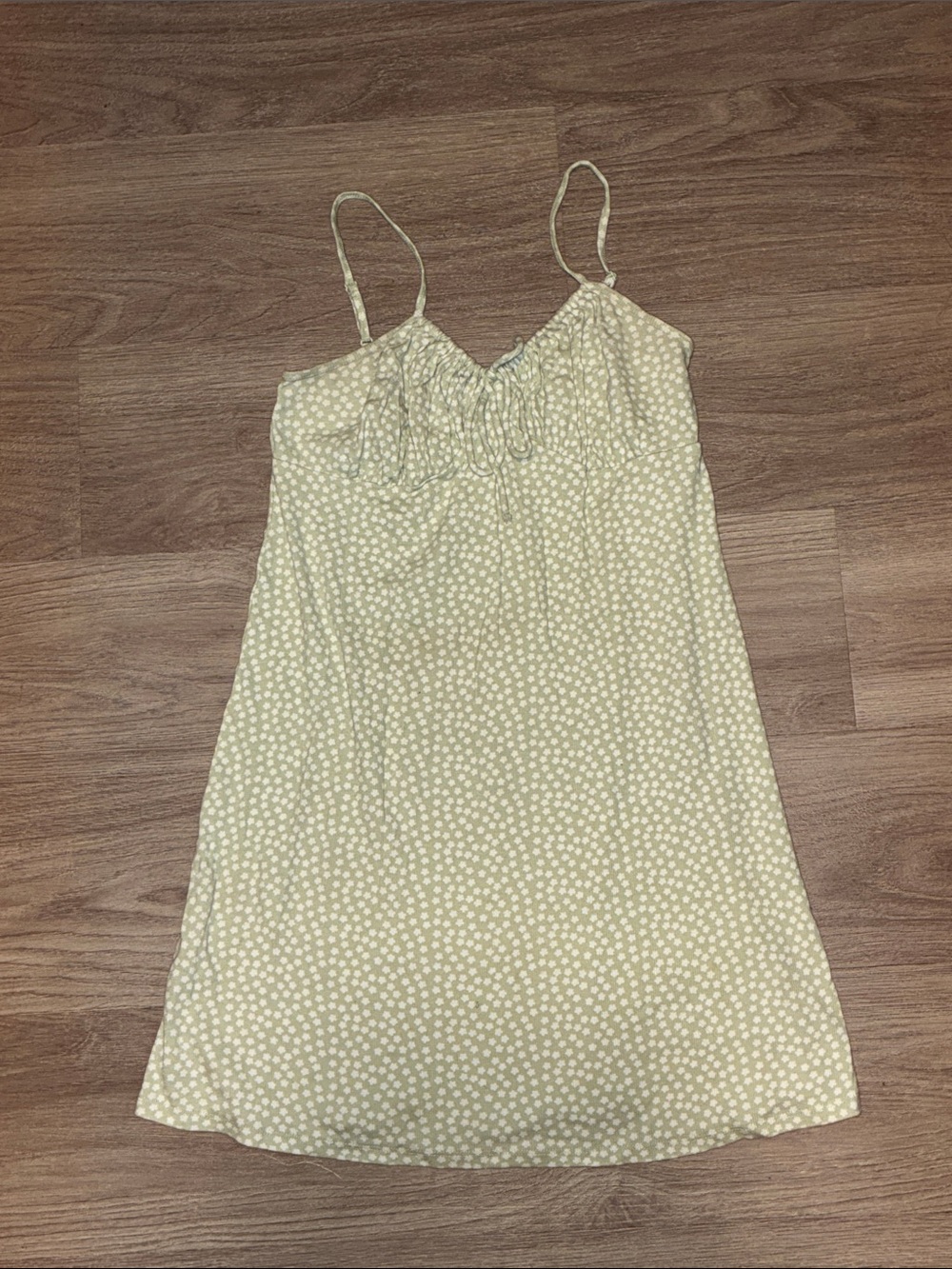 American Eagle Sage Green Floral Tie Front Mini Dress Women’s M